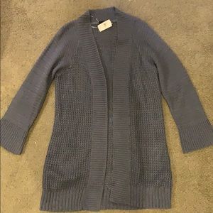 Long Blue Cardigan Sweater